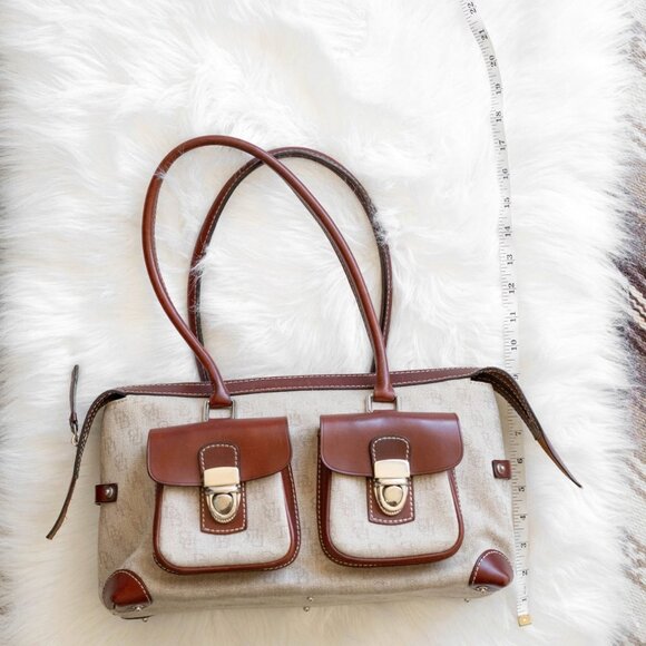 Dooney & Bourke Anniversary Signature Double Pocket Satchel Handbag - Picture 14 of 16